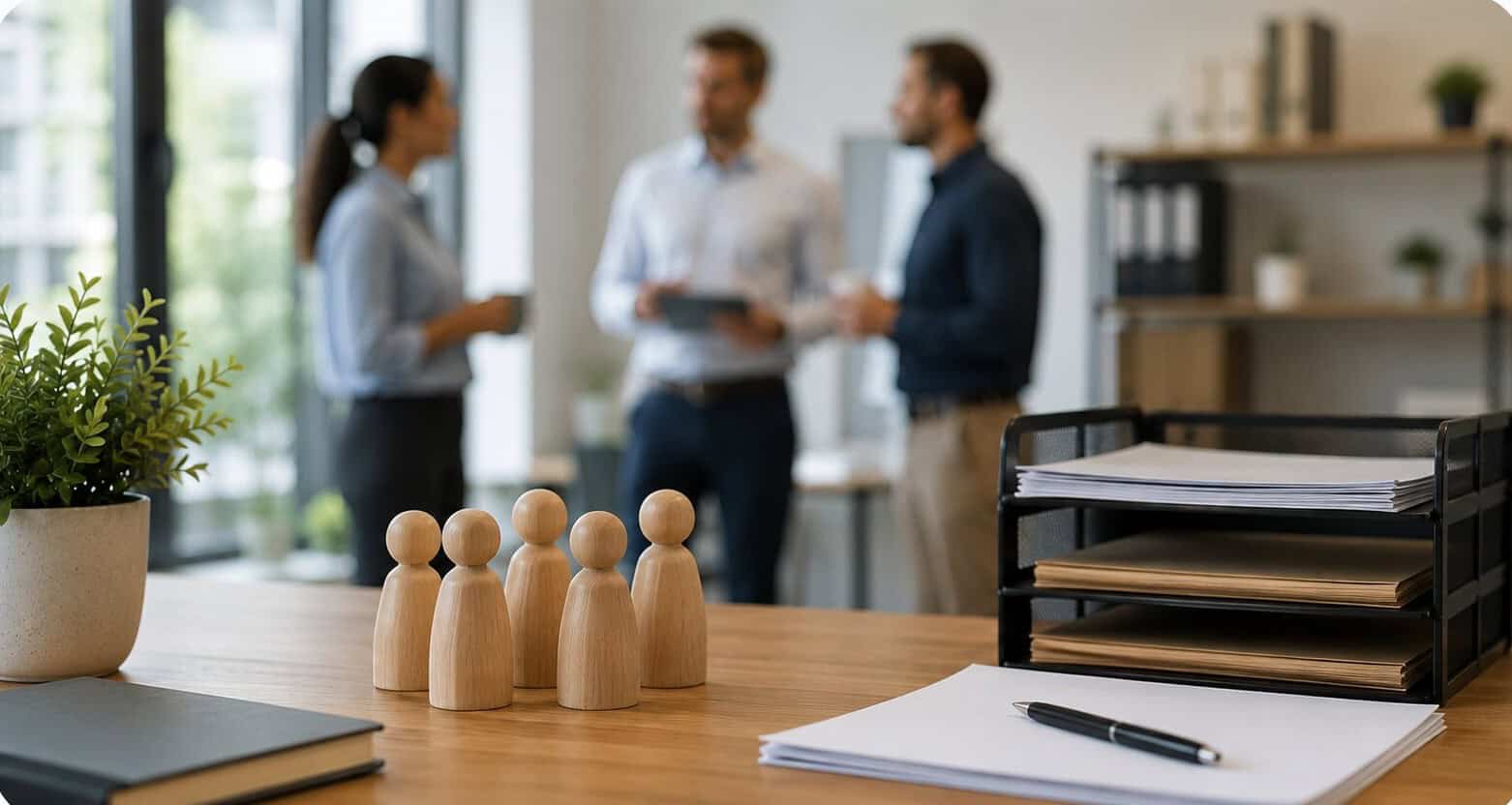 Personalgespräch am Besprechungstisch